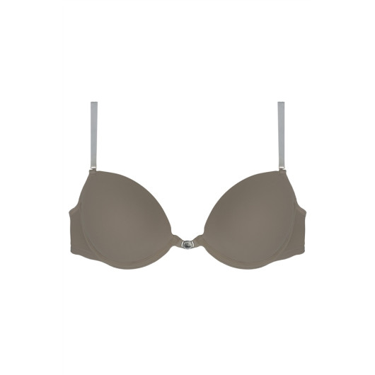 Front Clip Back And Strap Transparent Sponge Bra