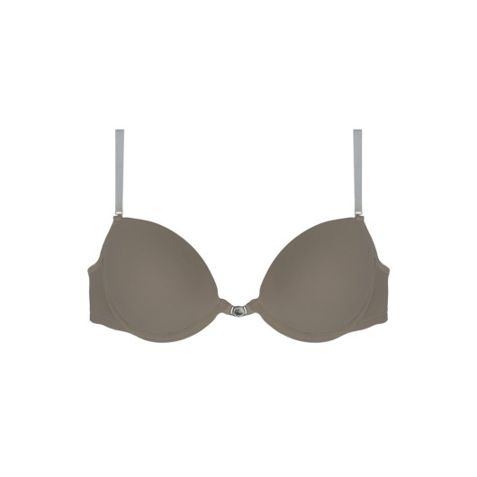 Front Clip Back And Strap Transparent Sponge Bra