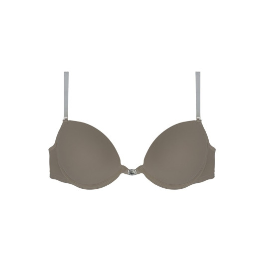 Front Clip Back And Strap Transparent Sponge Bra