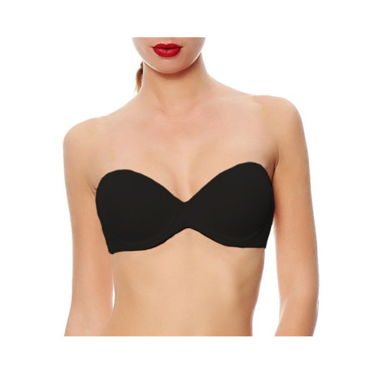 Plain Fabric Multi Padded Strapless Bra