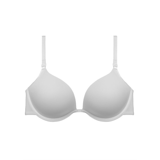 Plain Fabric Support Padded Mid Cut Bra