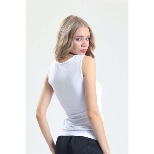 Combed Fabric Wide Strap Long Undershirt