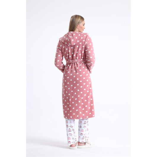 Long Fleece Dressing Gown