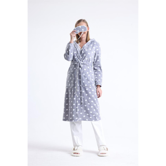 Long Fleece Dressing Gown