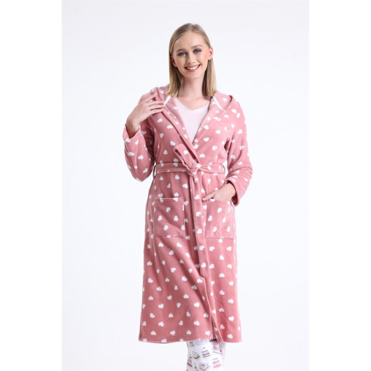 Long Fleece Dressing Gown