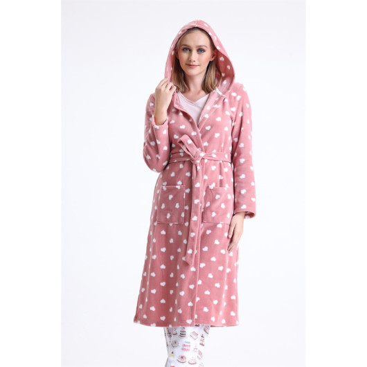 Long Fleece Dressing Gown