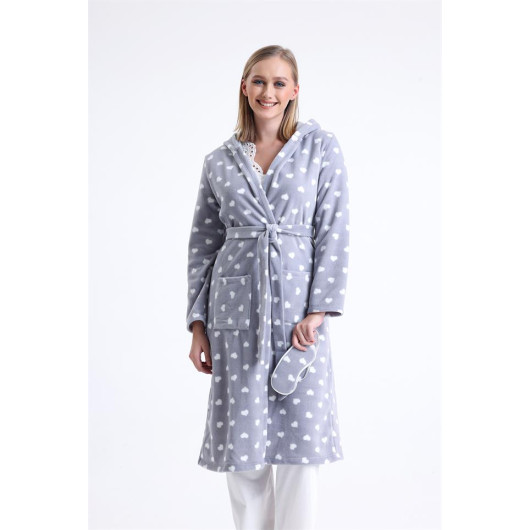 Long Fleece Dressing Gown