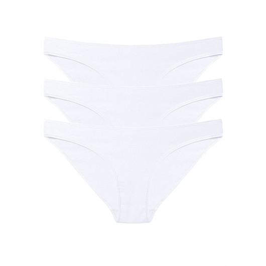 3 Pack Regular Panties With Plain Combed Fabric