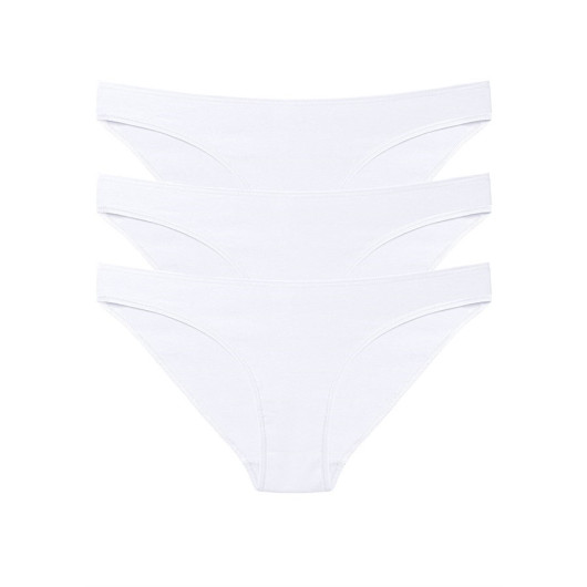 3 Pack Regular Panties With Plain Combed Fabric