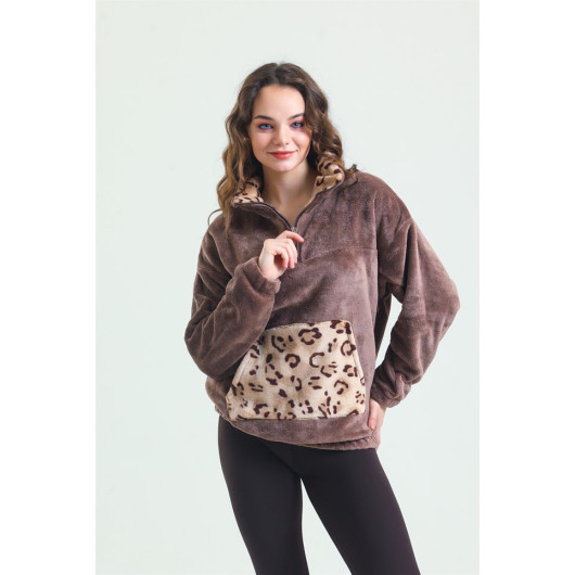 Zippered Polar Fleece Pajama Top