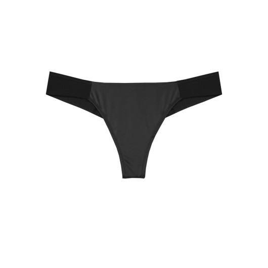 Leather Fabric Brazilian String Panties