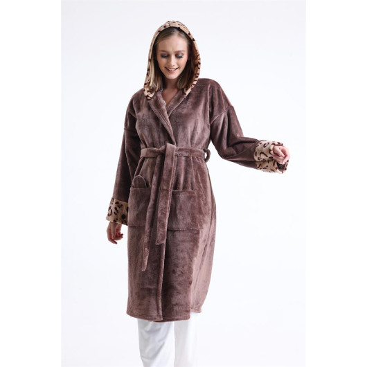 Long Fleece Dressing Gown