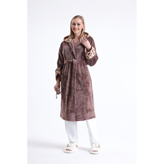 Long Fleece Dressing Gown