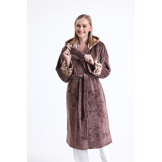 Long Fleece Dressing Gown