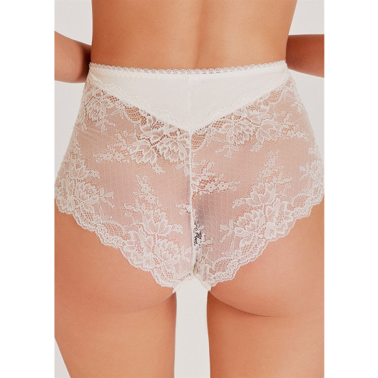 Lilac Fabric High Waist Lace Panties