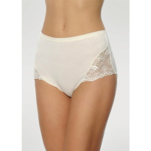 Wide Edged Combed Cotton Fabric Low Lace Normal Panties