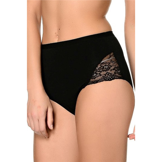 Wide Edged Combed Cotton Fabric Low Lace Normal Panties