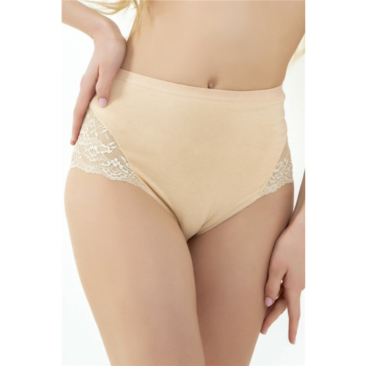 Wide Edged Combed Cotton Fabric Low Lace Normal Panties