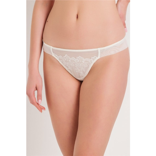 Brode Lace Brazilian String Panties