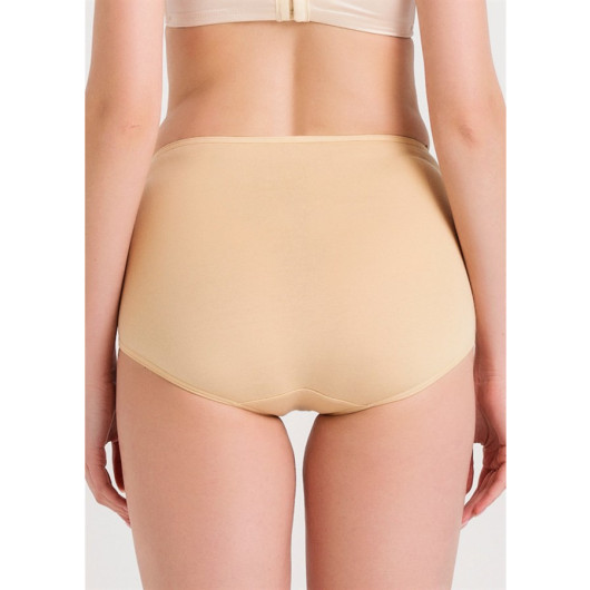 High Waisted Regular Panties With Combed Fabric