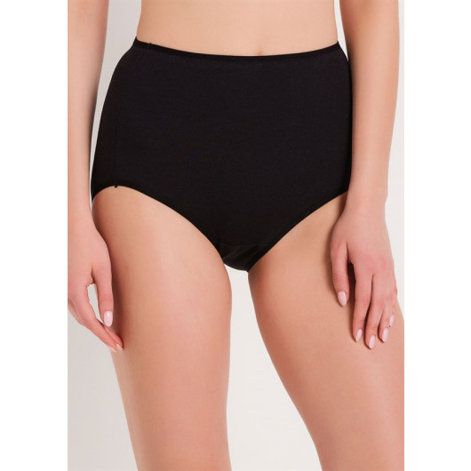 High Waisted Regular Panties With Combed Fabric