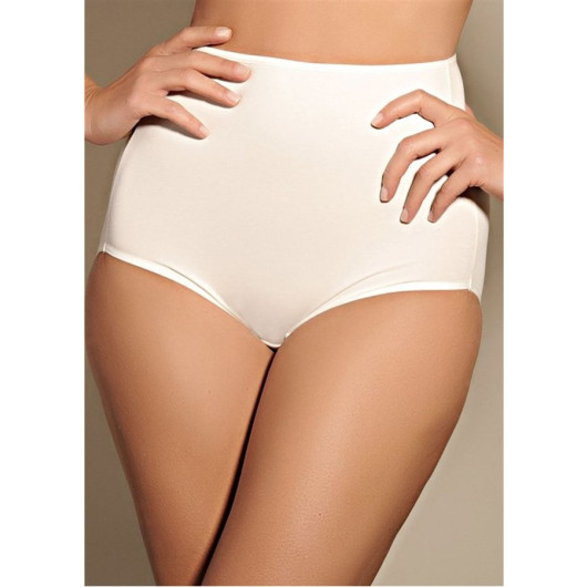 High Waisted Regular Panties With Combed Fabric