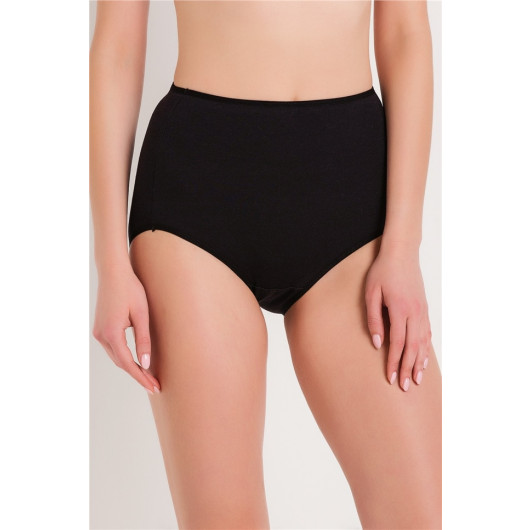 High Waisted Regular Panties With Combed Fabric