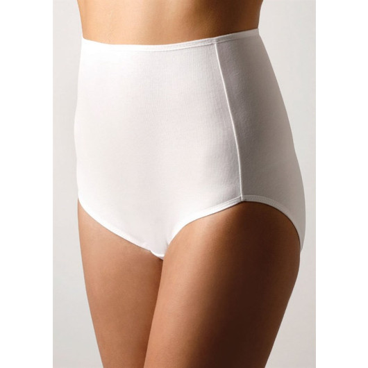 High Waisted Regular Panties With Combed Fabric