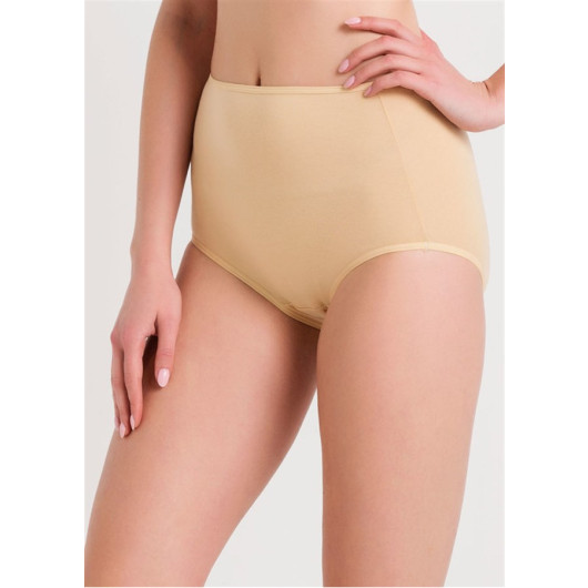 High Waisted Regular Panties With Combed Fabric