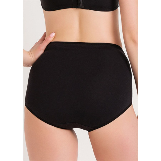 High Waisted Regular Panties With Combed Fabric