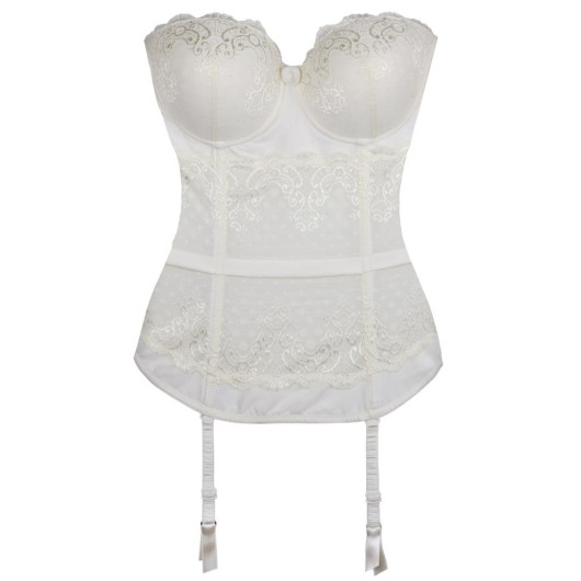 Saraylı Lace Belted Plus Size Bustier