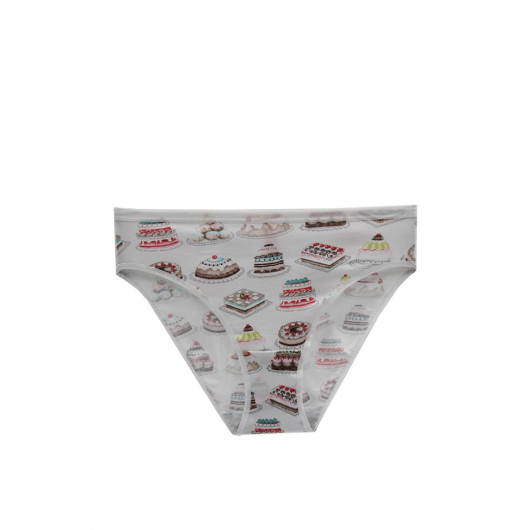 Patterned Cotton Basic Women Bikini Panties