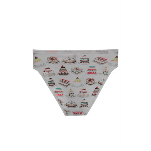 Patterned Cotton Basic Women Bikini Panties