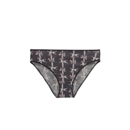 Patterned Cotton Basic Women Bikini Panties