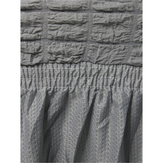 Ruffle Skirt Chair Cover 2 Pack Gray