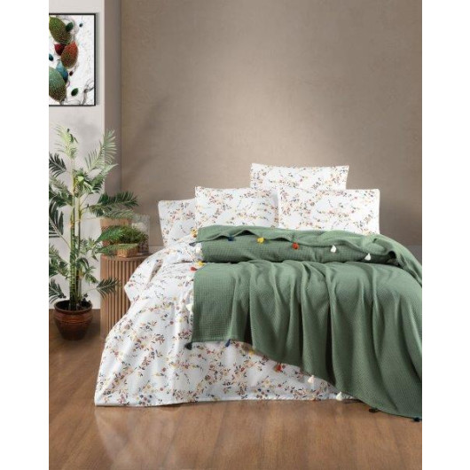 طقم غطاء سرير مزدوج اخضر فيتالي