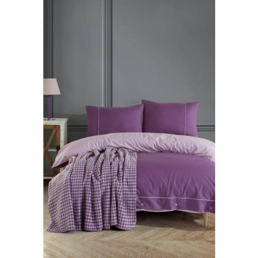 Ecosse Stylish Single Duvet Cover Set Blanket Set Purple