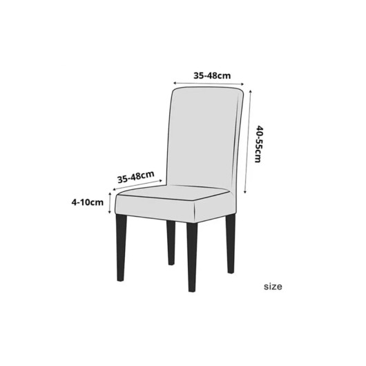 Mandaş 1 Piece Jacquard Elastic Skirtless Chair Cover-Stone