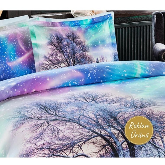 Özdilek Ranforce Double Duvet Cover Set-Northern Lights Special (4 Pillows)
