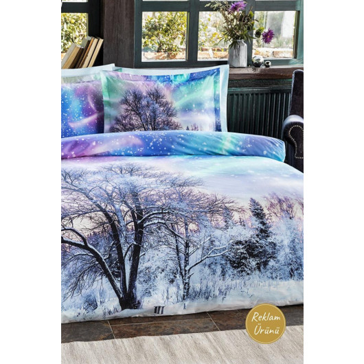 Özdilek Ranforce Double Duvet Cover Set-Northern Lights Special (4 Pillows)