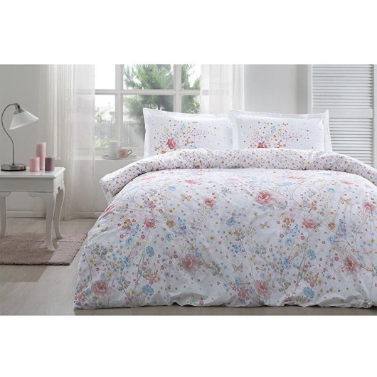 Özdilek Ranforce Double Duvet Cover Set-Visteria White