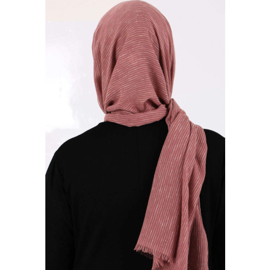 Melted Cotton Shawl Light Claret Red
