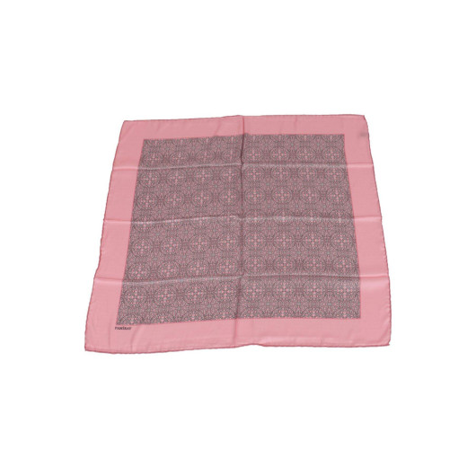 Motif Patterned Rayon Scarf Pink