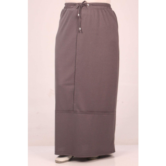 Plus Size Two Thread Piece Skirt Anthracite