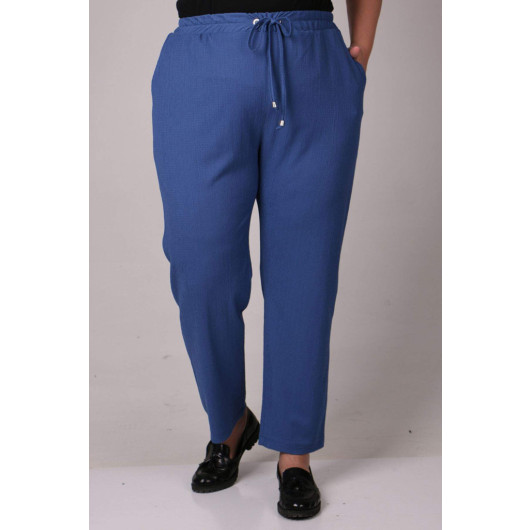 Women's Skinny Pants, Large Size, Indigo Blue