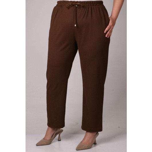 Women's Brown Plus Size Skinny Pants