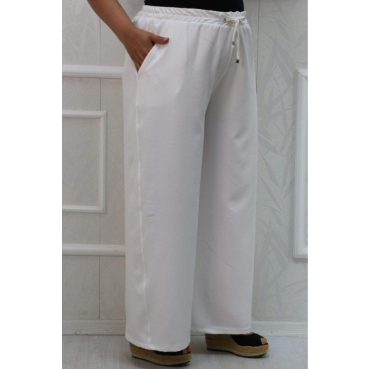 Plus Size Lycra Trousers With Elastic Waist