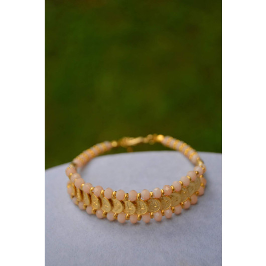 Gold Plated Monogram Design Women Bracelet