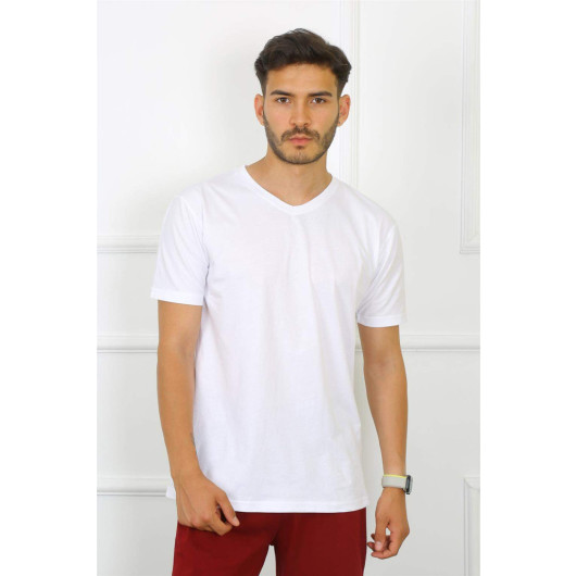 Men's White 100% Cotton T-Shirt