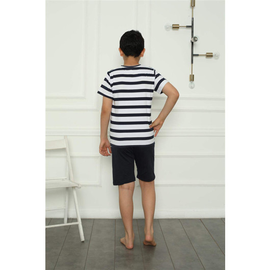 Angelino Boy's Combed Cotton Pajama Set With Shorts 20393
